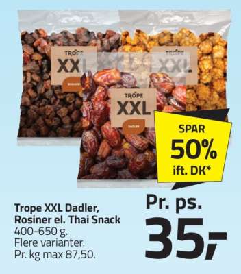 Trope XXL Dadler, Rosiner el. Thai Snack
