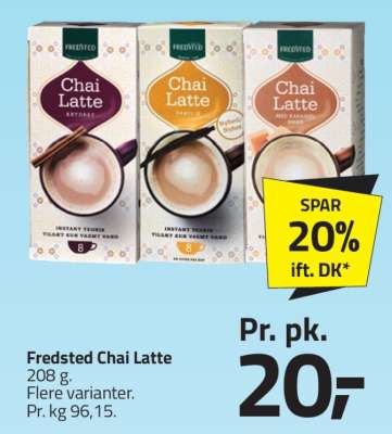 Fredsted chai latte