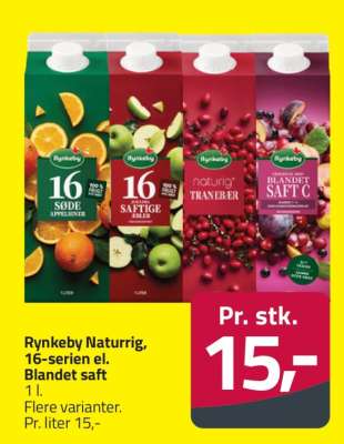 Rynkeby Naturrig, 16-serien el. Blandet saft