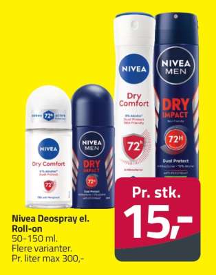 Nivea Deospray el. Roll-on