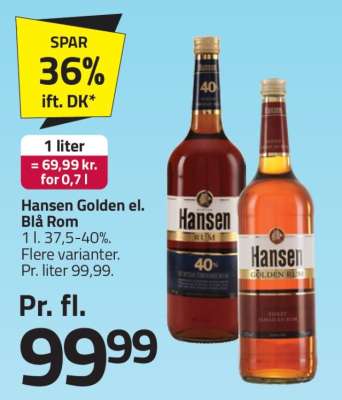 Hansen Golden el. Blå Rom