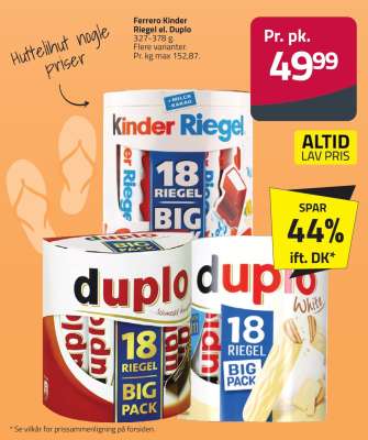 Ferrero Kinder Riegel el. Duplo