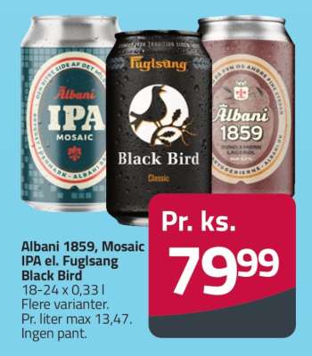 Albani 1859, Mosaic IPA el. Fuglsang Black Bird