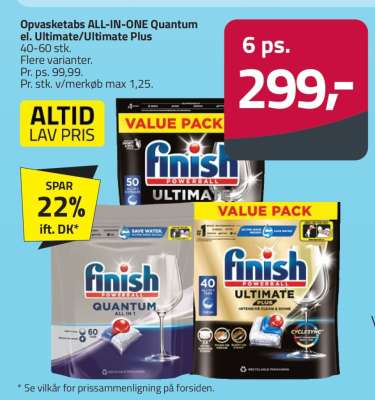 Opvasketabs ALL-IN-ONE Quantum el. Ultimate/Ultimate Plus