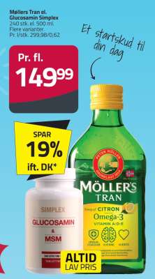 Møllers Tran el. Glucosamin Simplex