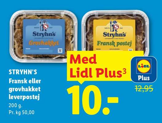 STRYHN'S Fransk eller grovhakket leverpostej