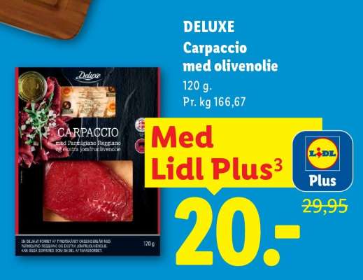 DELUXE Carpaccio med olivenolie