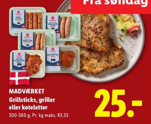 MADVÆRKET Grillsticks, griller eller koteletter
