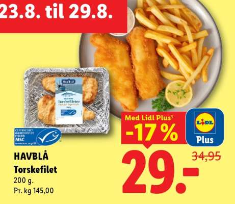 HAVBLÅ Torskefilet