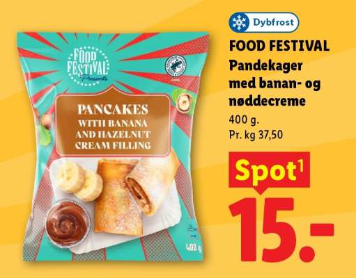 FOOD FESTIVAL Pandekager med banan- og nøddecreme