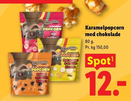 Karamelpopcorn med choklade