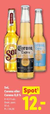 Sol, Corona eller Corona 0,0%