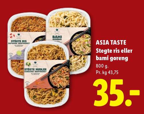 ASIA TASTE Stegte ris eller bami goreng