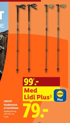 CRIVIT Vandrestave af aluminium