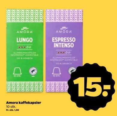 Amora kaffekapsler