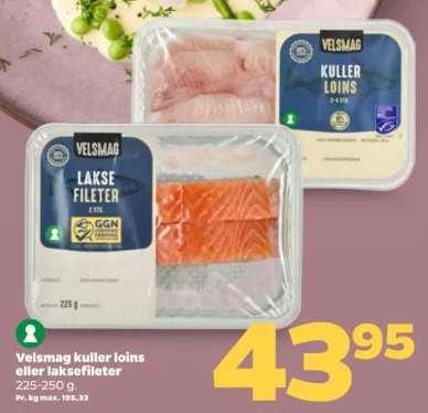 Velsmag kuller loins eller laksefileter