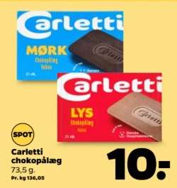 Carletti chokoladepålæg