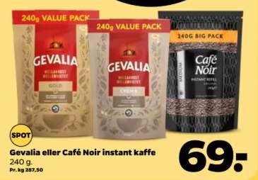 Gevalia eller Café Noir instant kaffe