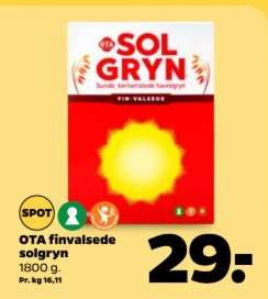 OTA finvalsede solgryn