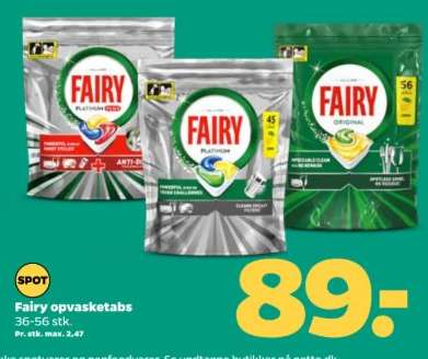 Fairy opvasketabs