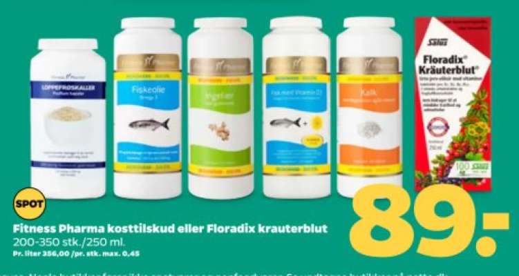 Fitness Pharma kosttilskud eller Floradix krauterblut