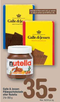 Galle & Jessen pålægschokolade eller Nutella
