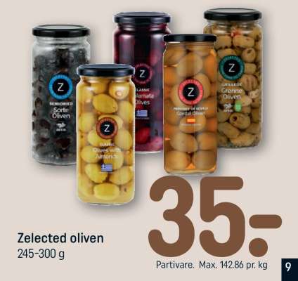 Zelected oliven