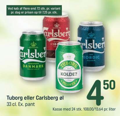 Tuborg eller Carlsberg øl