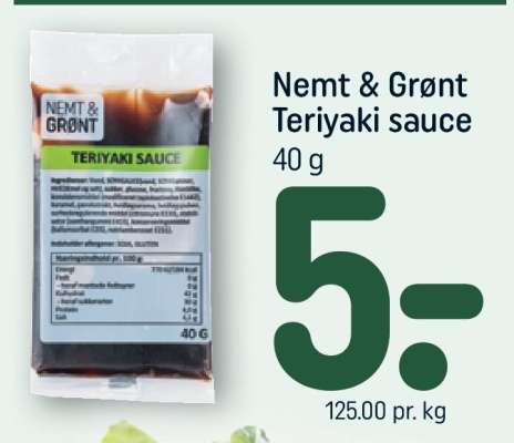 Nemt & Grønt Teriyaki sauce