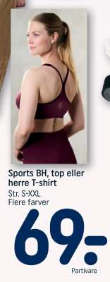 Sports BH, top eller herre T-shirt