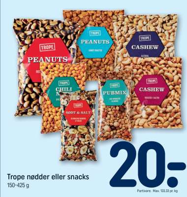 Trope nødder eller snacks