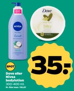 Dove eller Nivea bodylotion