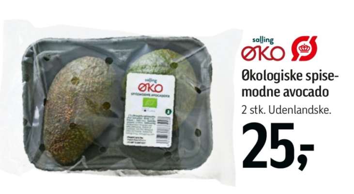Økologiske spise-modne avocado