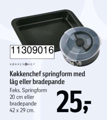 Køkkenchef springform med låg eller bradepande