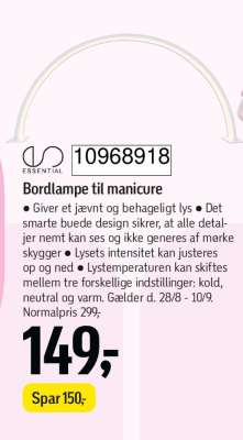 ESSENTIAL Bordlampe til manicure
