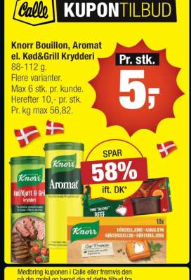 Knorr Bouillon, Aromat el. Kød&Grill Krydderi