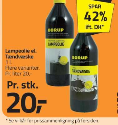 BORUP Lampeolie el. Tændvæske