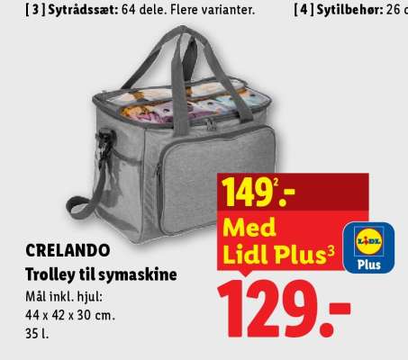 CRELANDO Trolley til symaskine
