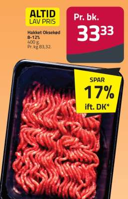 HAKKET OKSEKØD