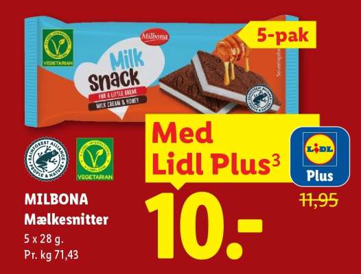 MILBONA Mælkesnitter