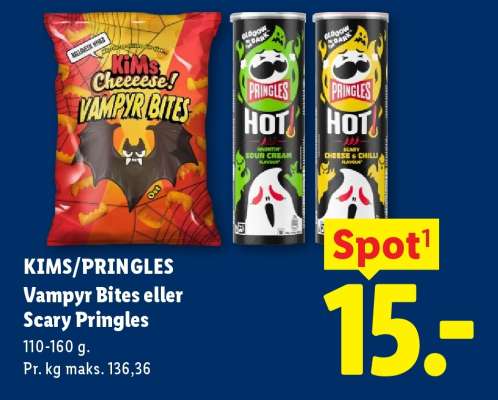 KIMS/PRINGLES Vampyr Bites eller Scary Pringles
