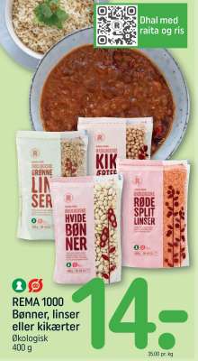 REMA 1000 Bønner, linser eller kikærter