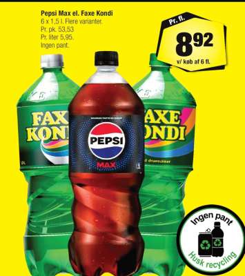 Pepsi Max el. Faxe Kondi