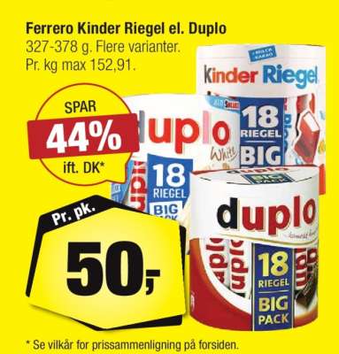 Ferrero Kinder Riegel el. Duplo