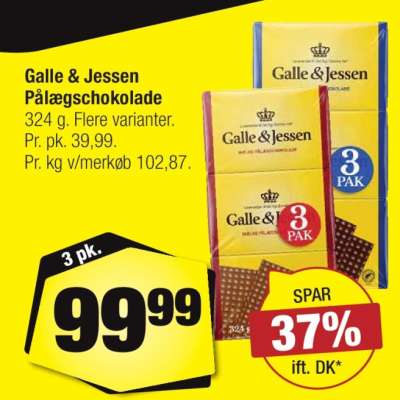 Galle & Jessen pålægschokolade