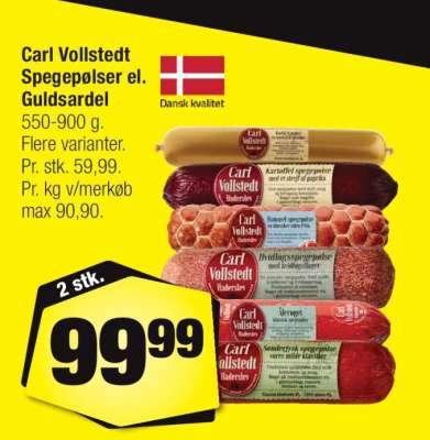 Carl Vollstedt Spegepølser el. Guldsardel