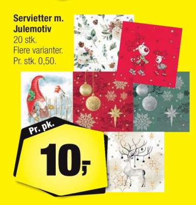 Servietter m. Julemotiv