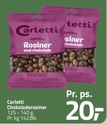 Carletti Chokoladerosiner