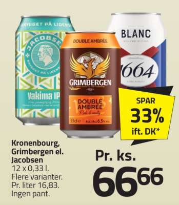 Kronenbourg, Grimbergen el. Jacobsen