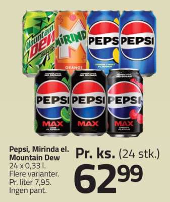 Pepsi, Mirinda el. Mountain Dew